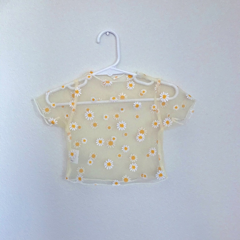 Mesh daisy crop top ( 12M )